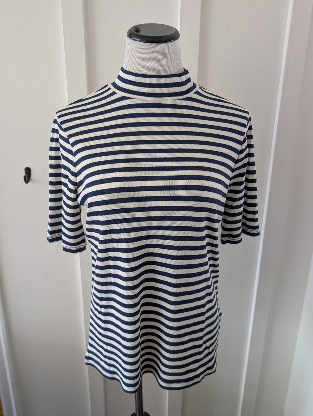 Madewell Striped Mock neck Top NWT